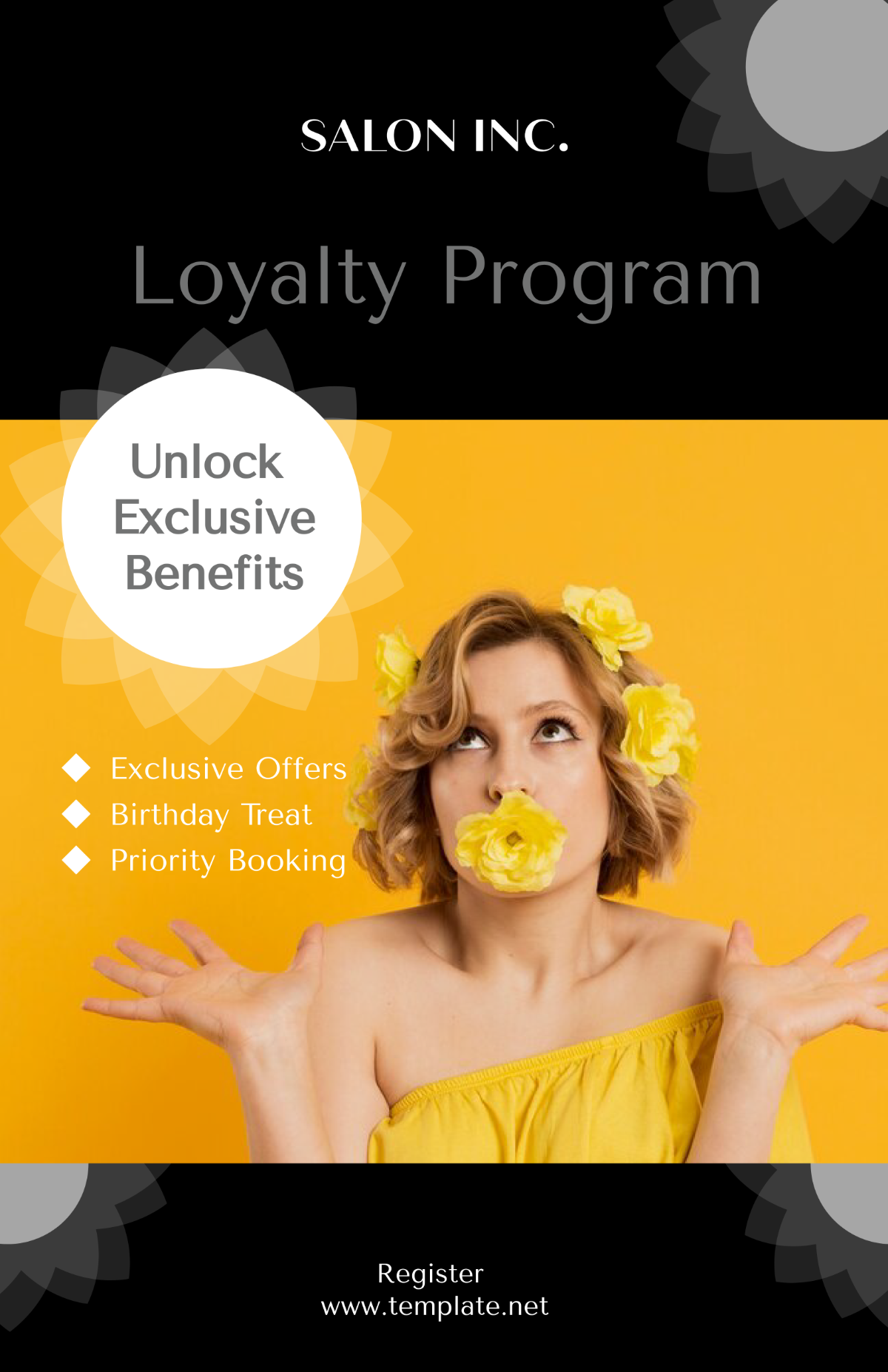 Salon Loyalty Program Poster Template