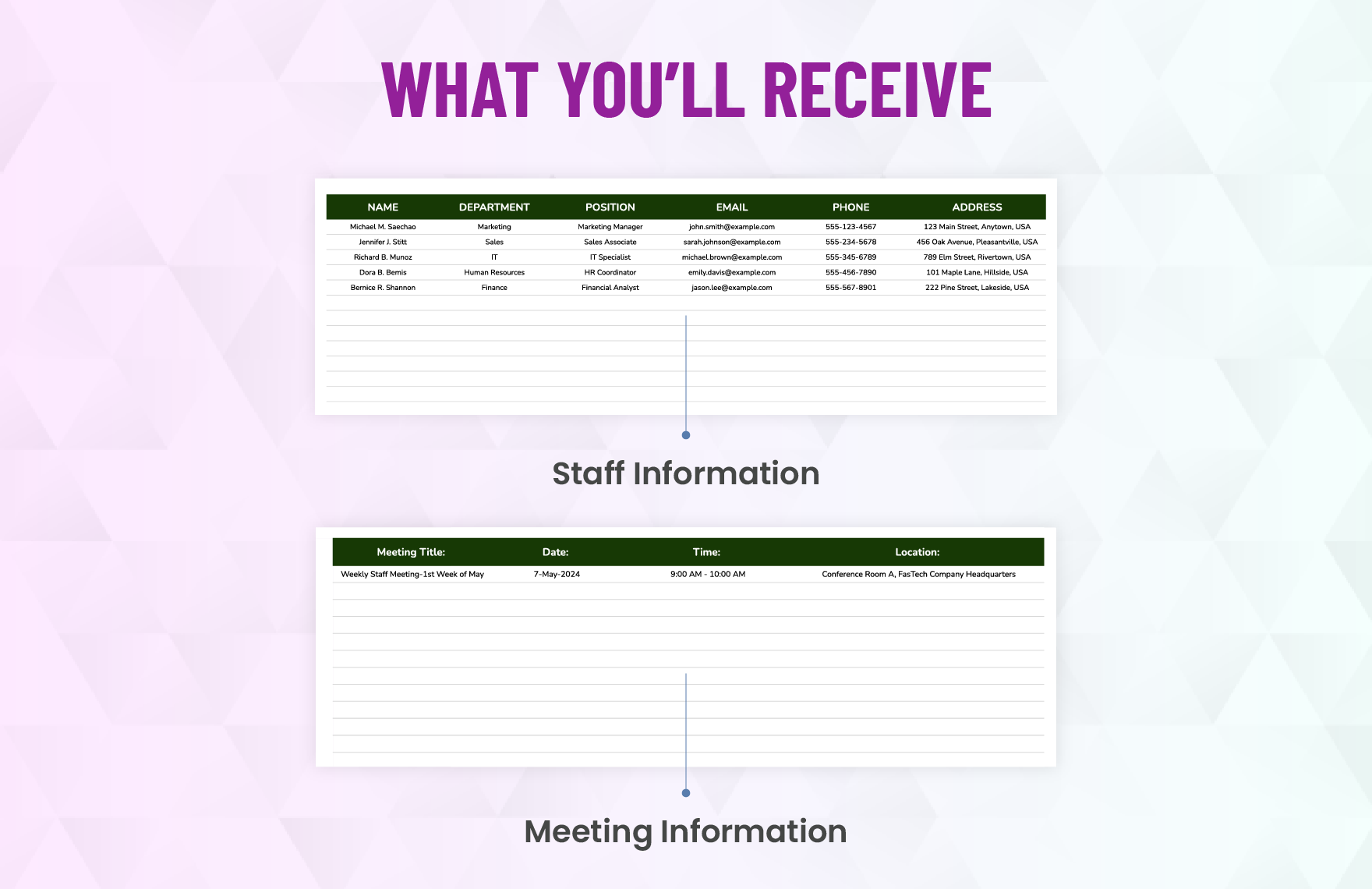 Staff Meeting Sign in Sheet Template