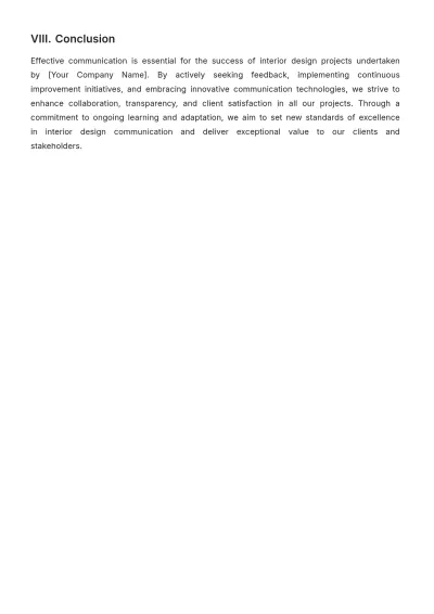 Free Interior Design Communication Plan Template to Edit Online