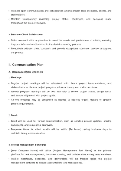 Free Interior Design Communication Plan Template to Edit Online
