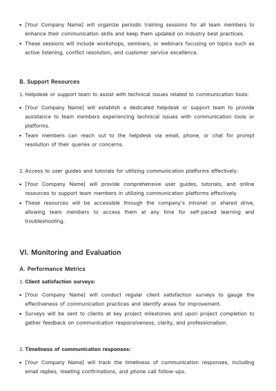 Free Interior Design Communication Plan Template to Edit Online
