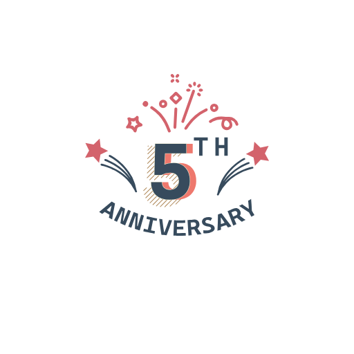 Free 5th Anniversary Celebration Icon