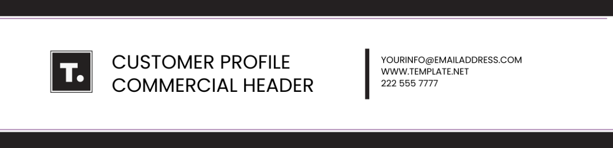 Free Customer Profile Commercial Header Template