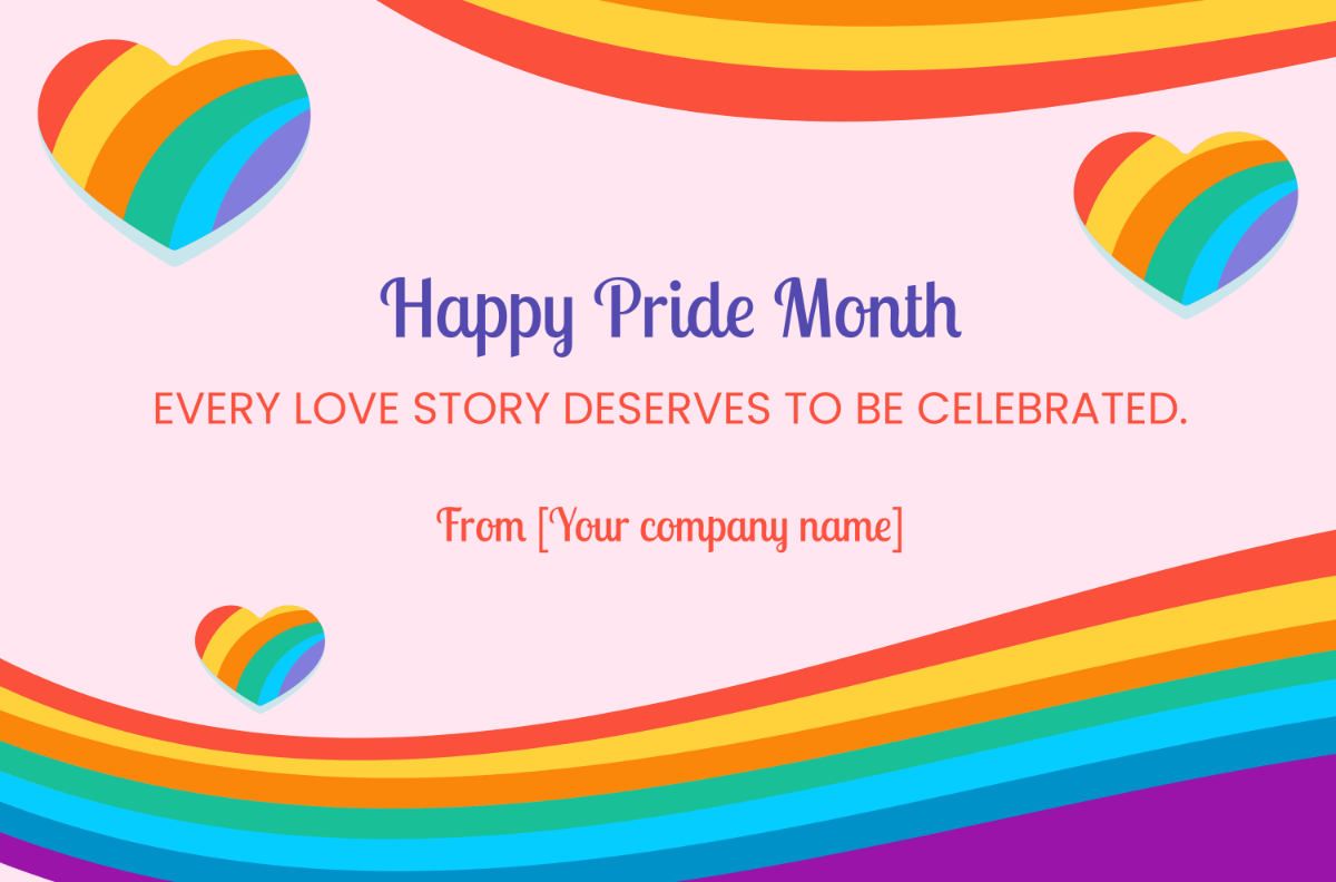 Happy Pride Month Banner Template - Edit Online & Download