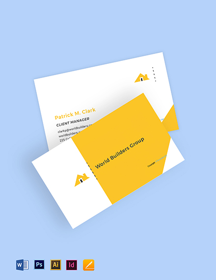 FREE Basic Construction ID Card Template - PDF | Word (DOC) | PSD ...