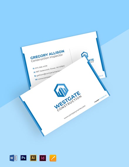 Plain Business Card Template Word