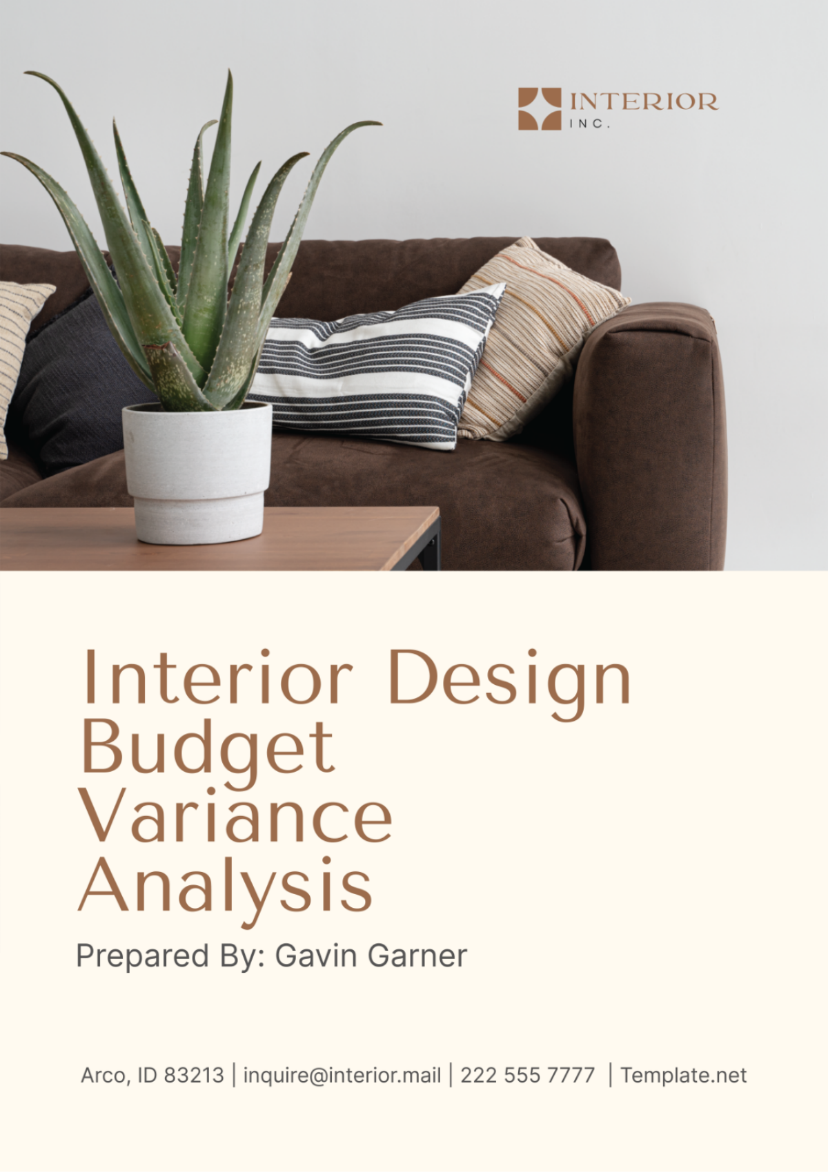 Interior Design Budget Variance Analysis Template - Edit Online & Download