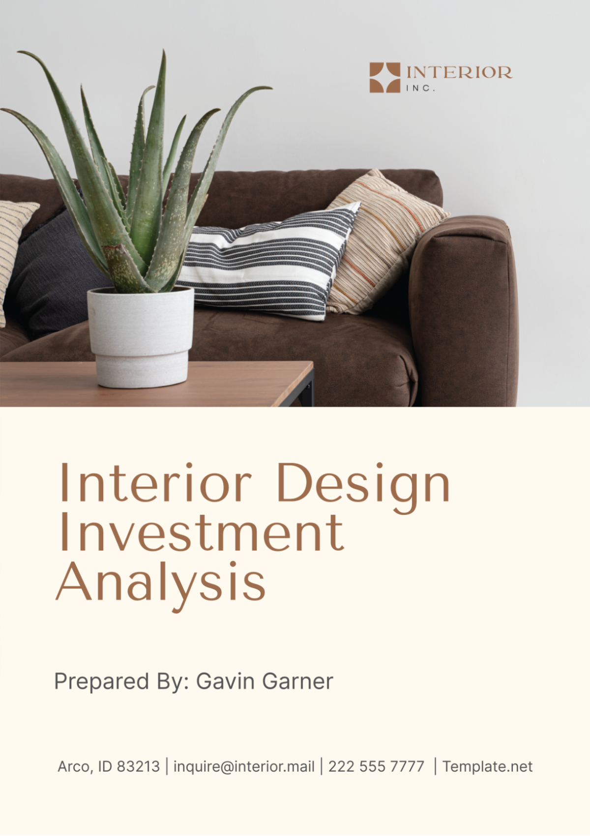 Interior Design Investment Analysis Template - Edit Online & Download