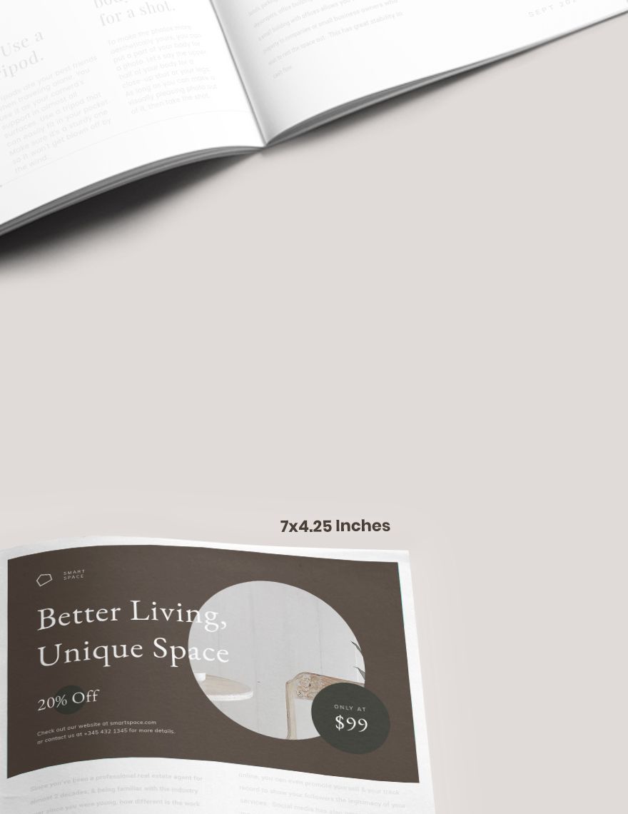 Layout Interior Design Magazine Ads Template