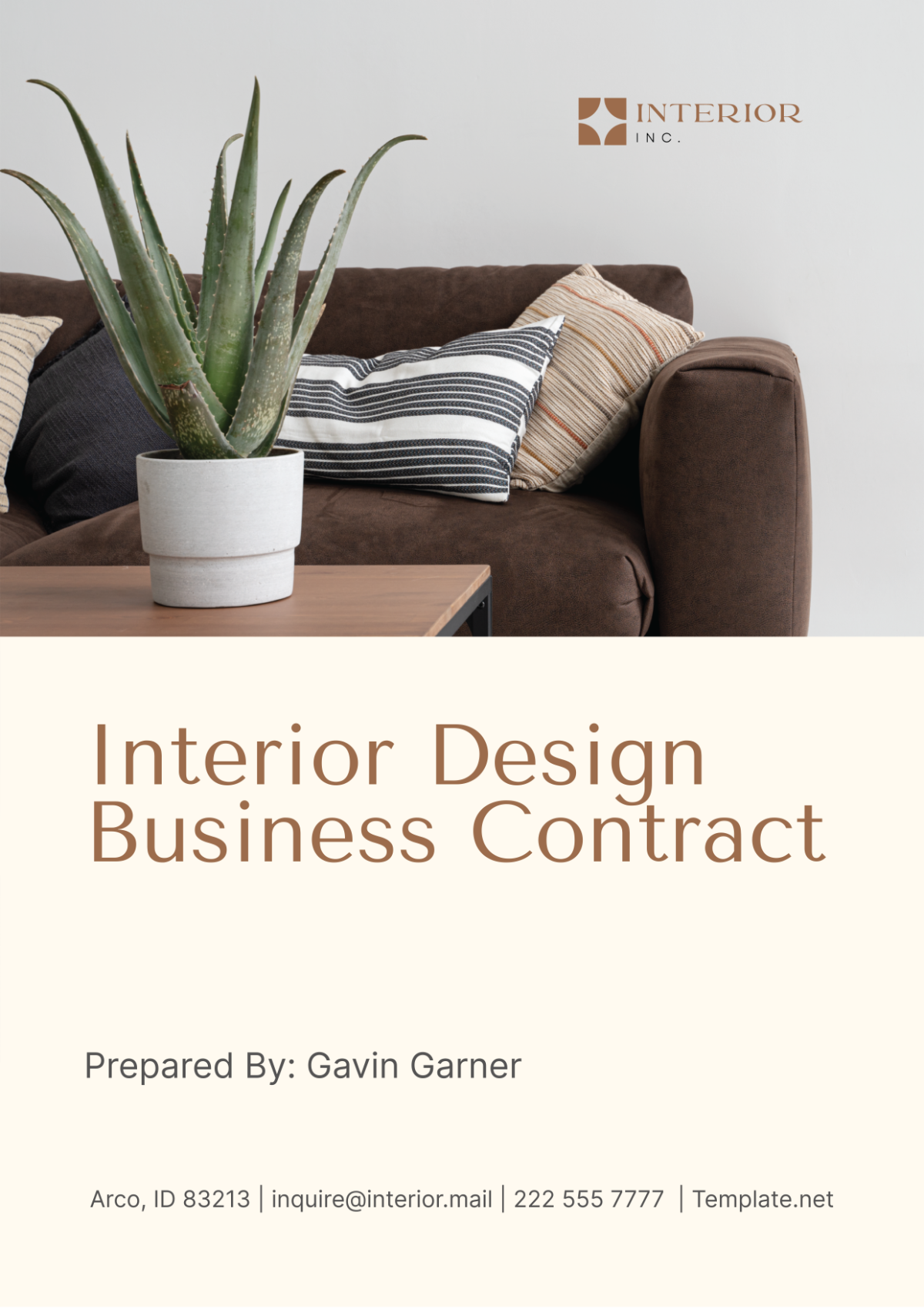 Interior Design Business Contract Template - Edit Online & Download