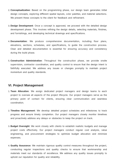 Free Interior Design Management Policy Template to Edit Online