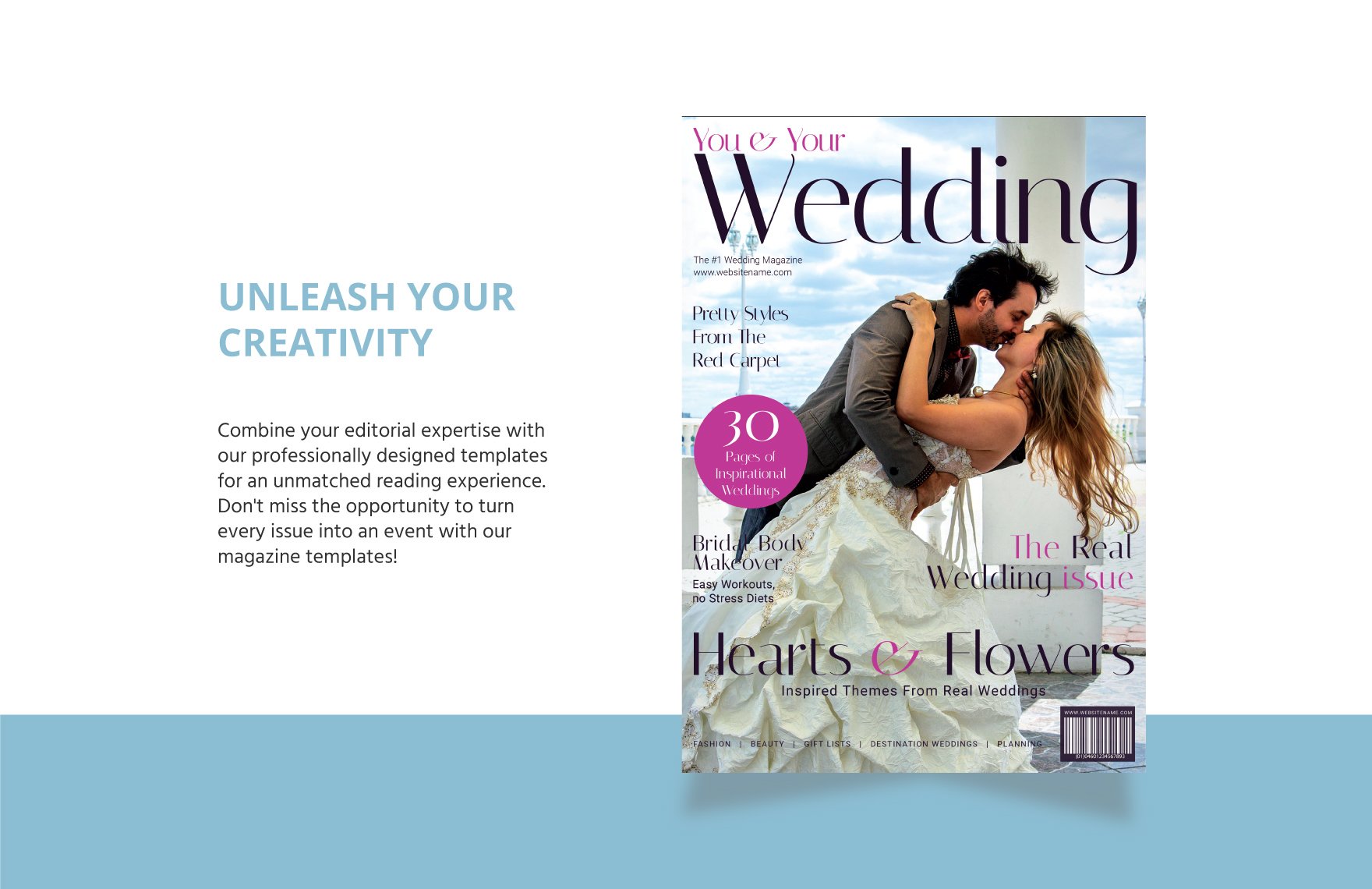 Modern Wedding Magazine Cover Template