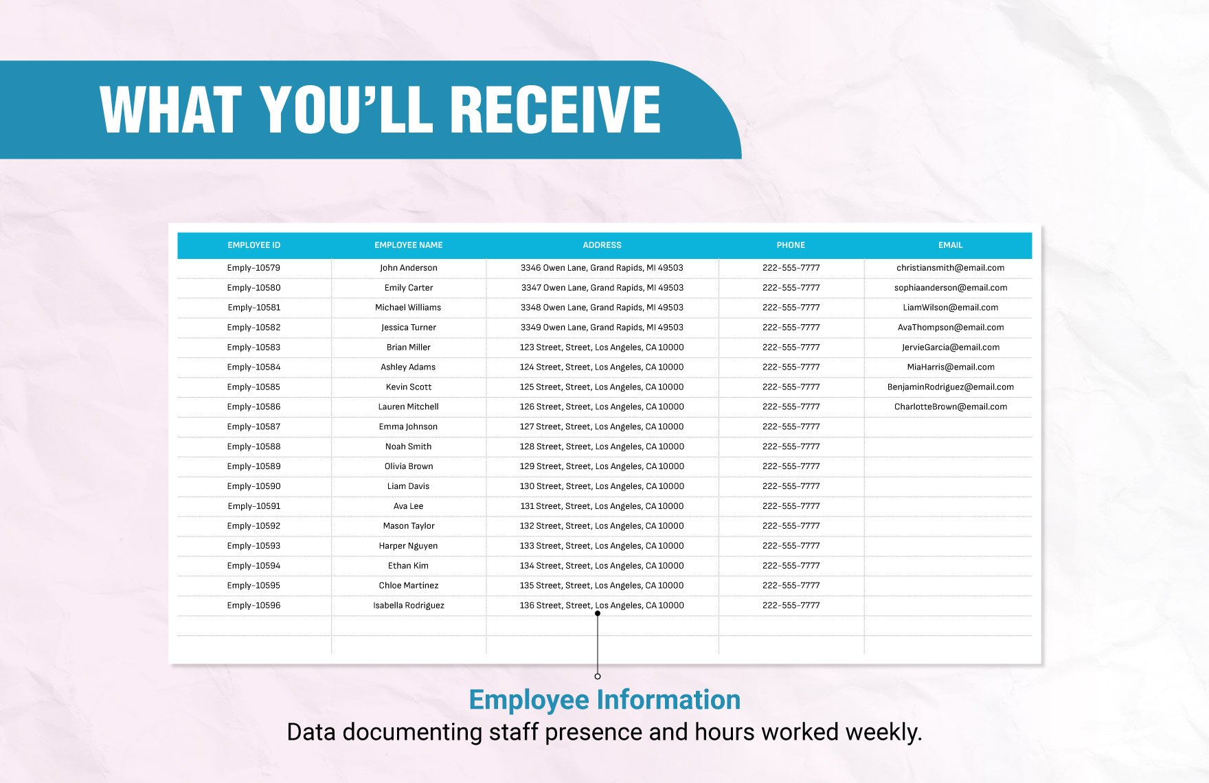 Weekly Employee Sign in Sheet Template