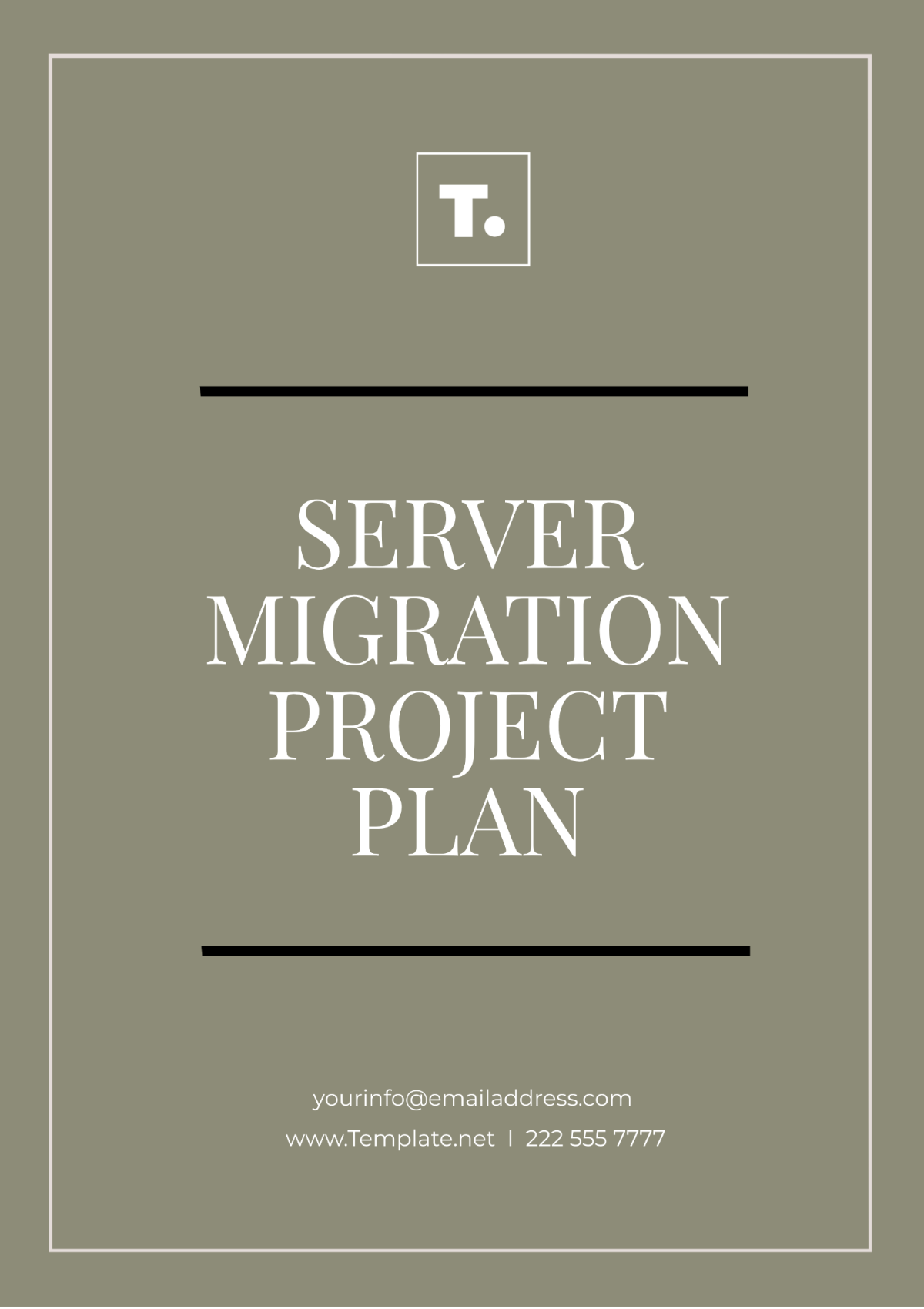 Server Migration Project Plan Template