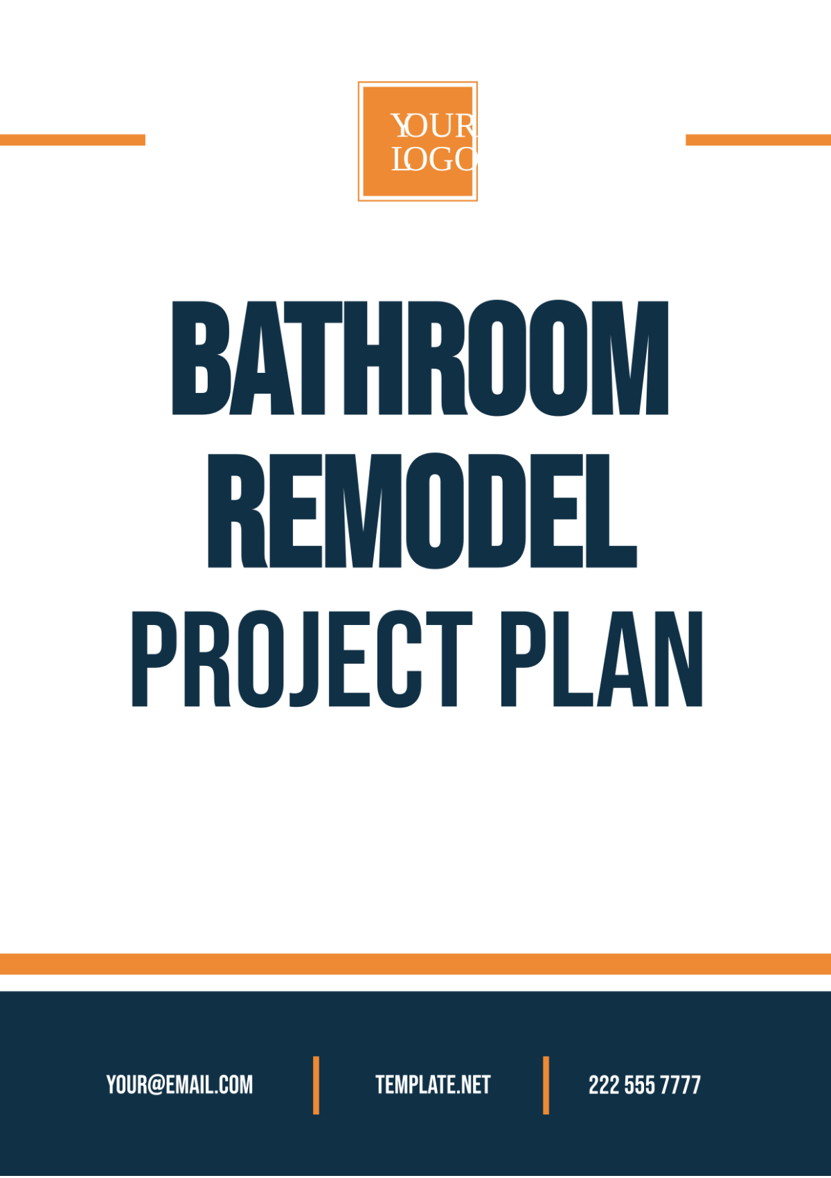 Bathroom Remodel Project Plan Template