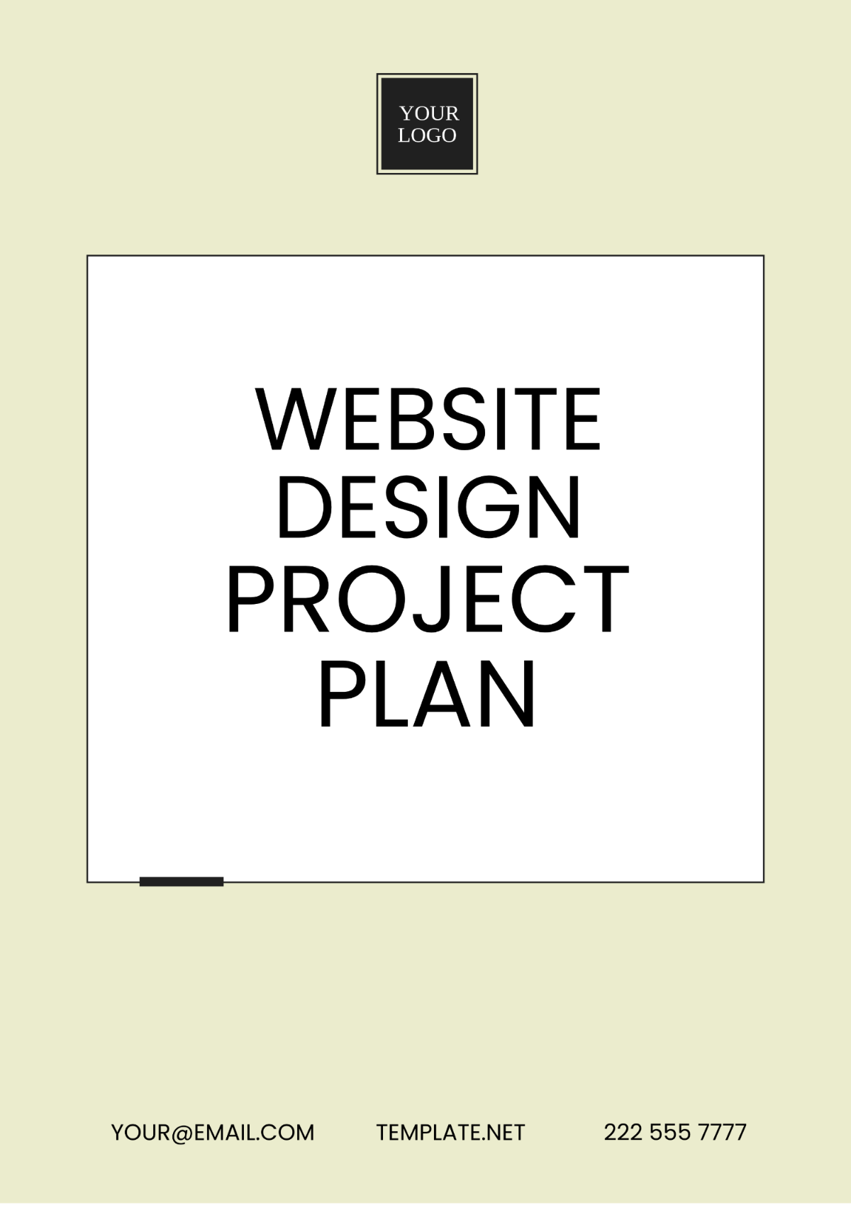 Website Design Project Plan Template
