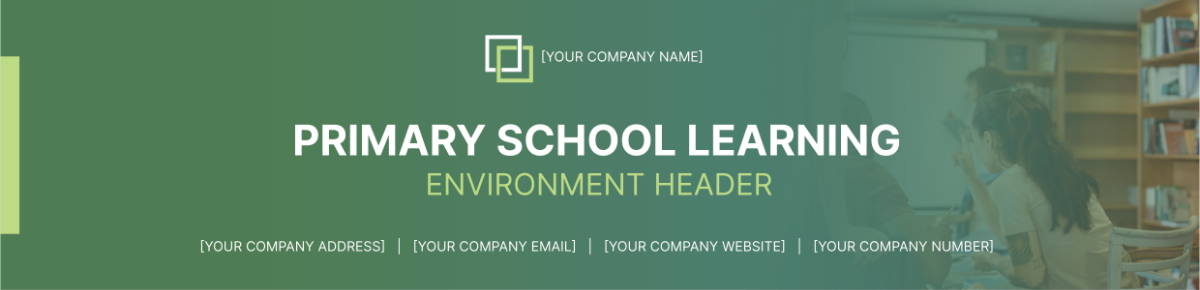 Primary School Learning Environment Header Template