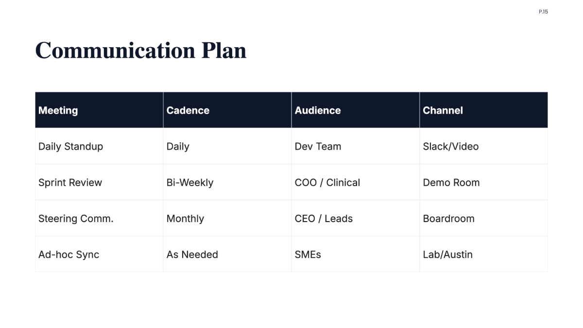 Free Software Development Project Plan Template to Edit Online