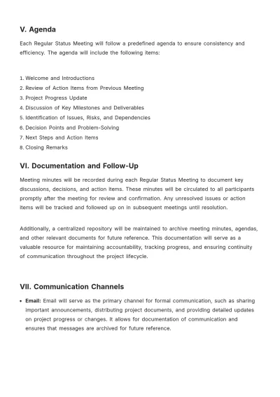 Free Project Communication Plan Template to Edit Online