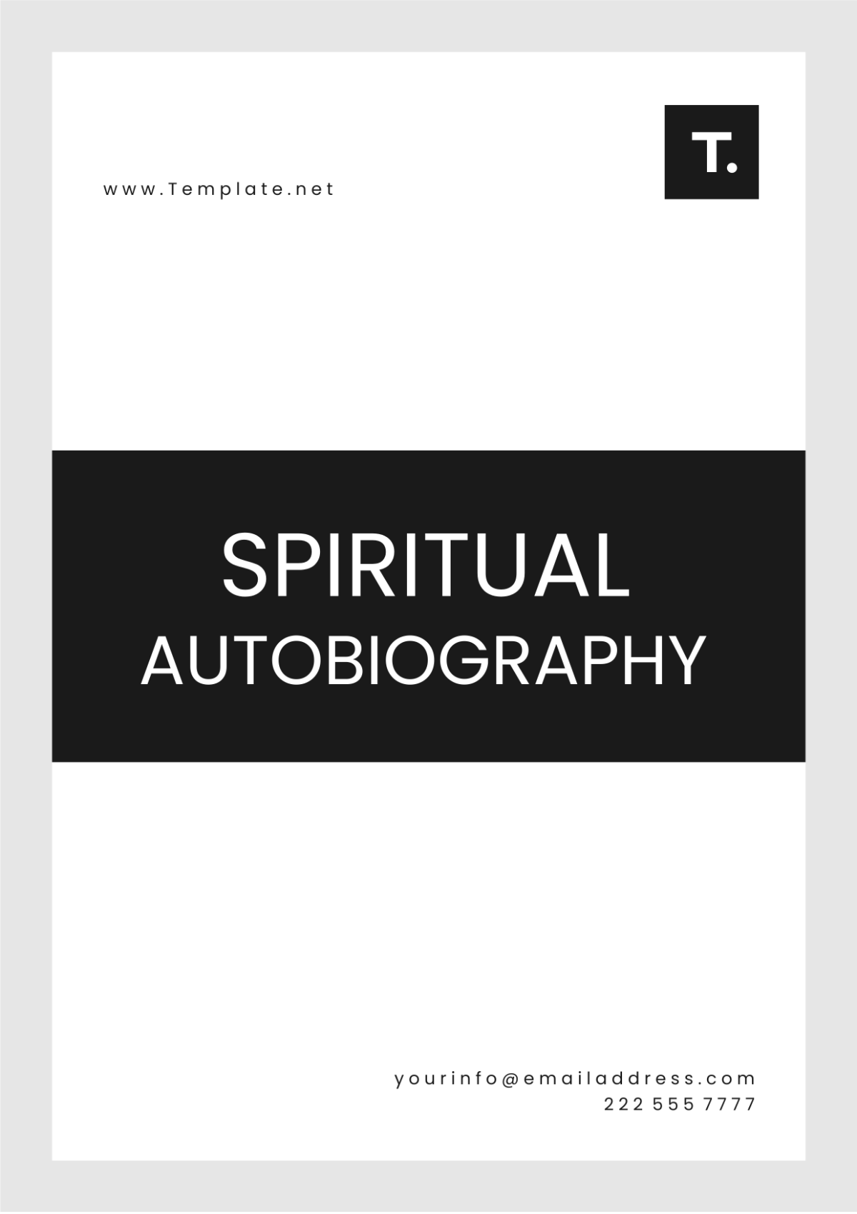 Free Spiritual Autobiography Template