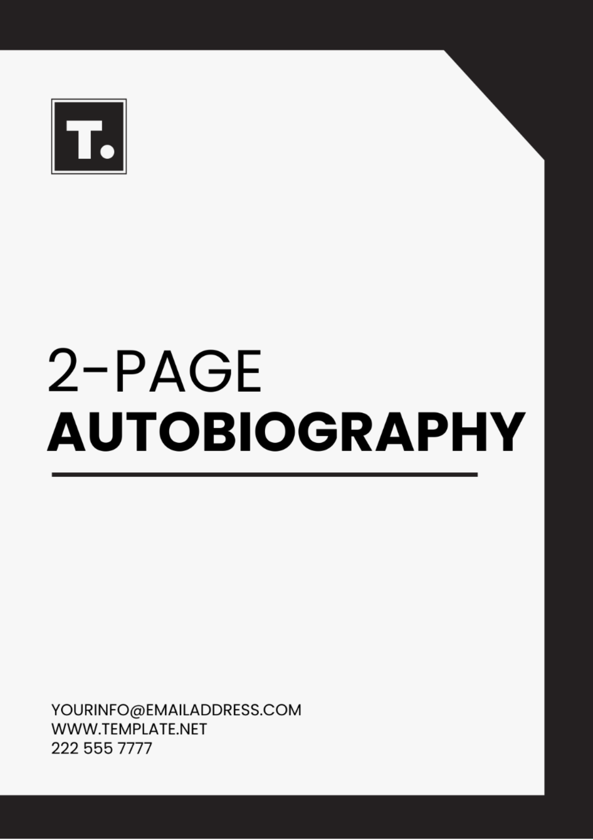 Free 2-Page Autobiography Template