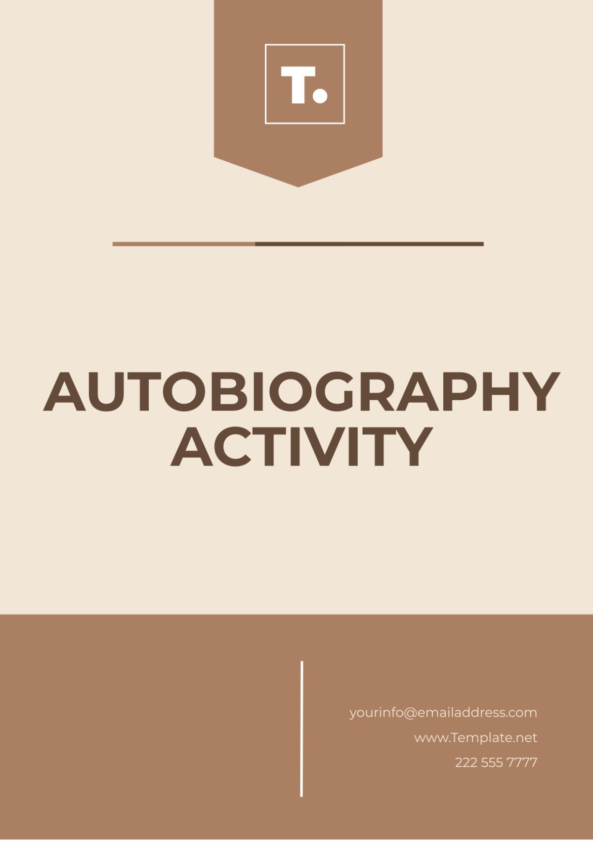 Free Autobiography Activity Template