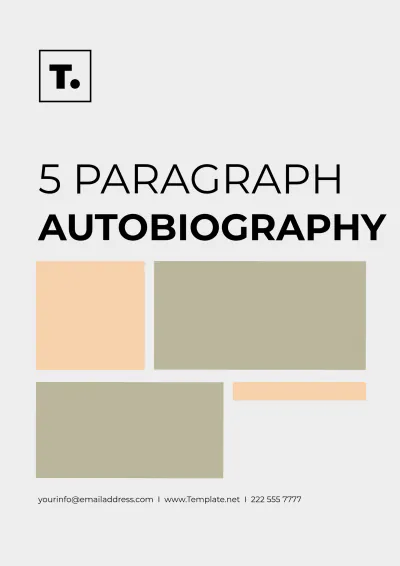 Free 5 Paragraph Autobiography Template to Edit Online