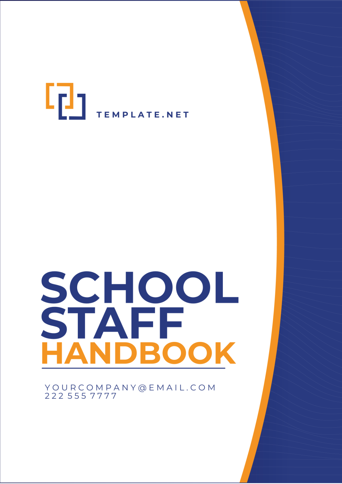 Free School Staff Handbook Template