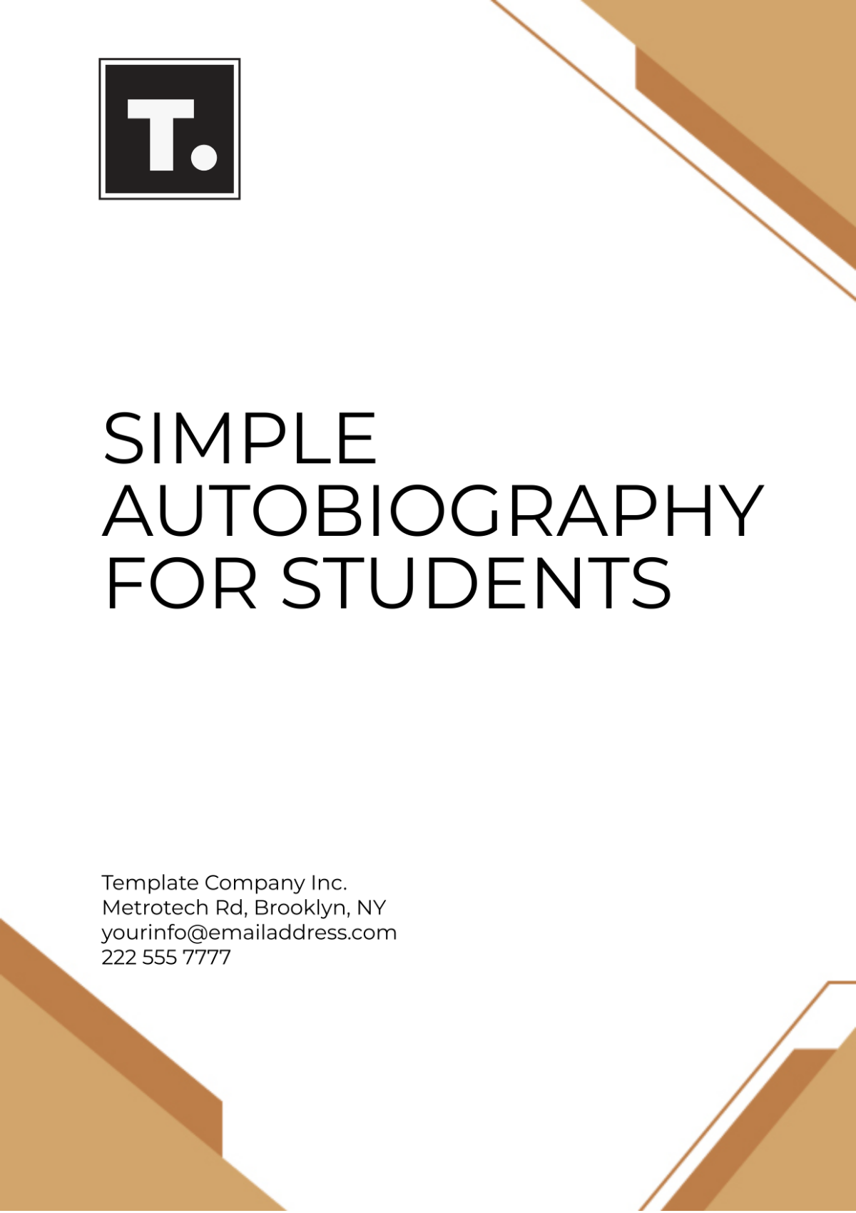 Simple Autobiography Template for Students