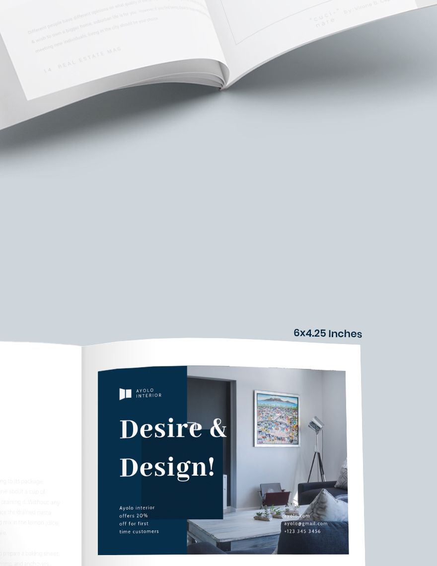 Luxury Interior Design Magazine Ads Template