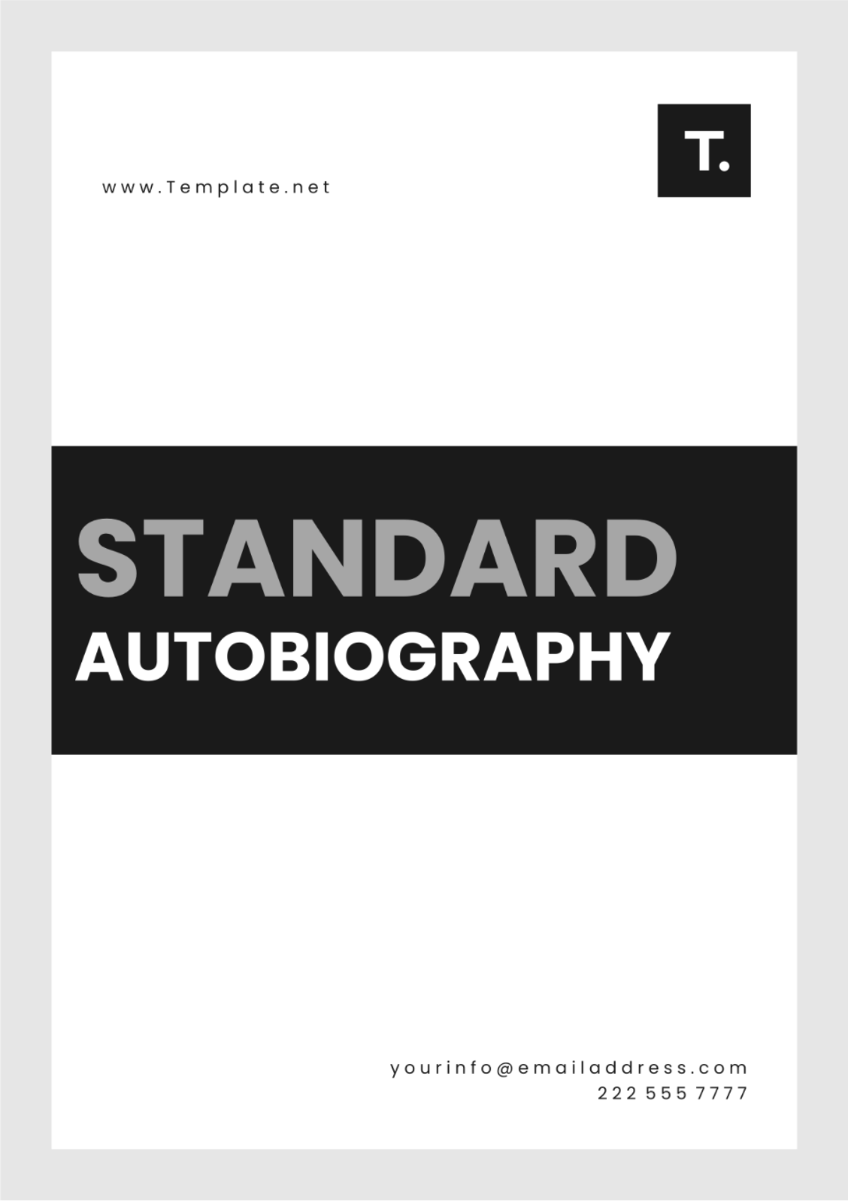Free Standard Autobiography Template