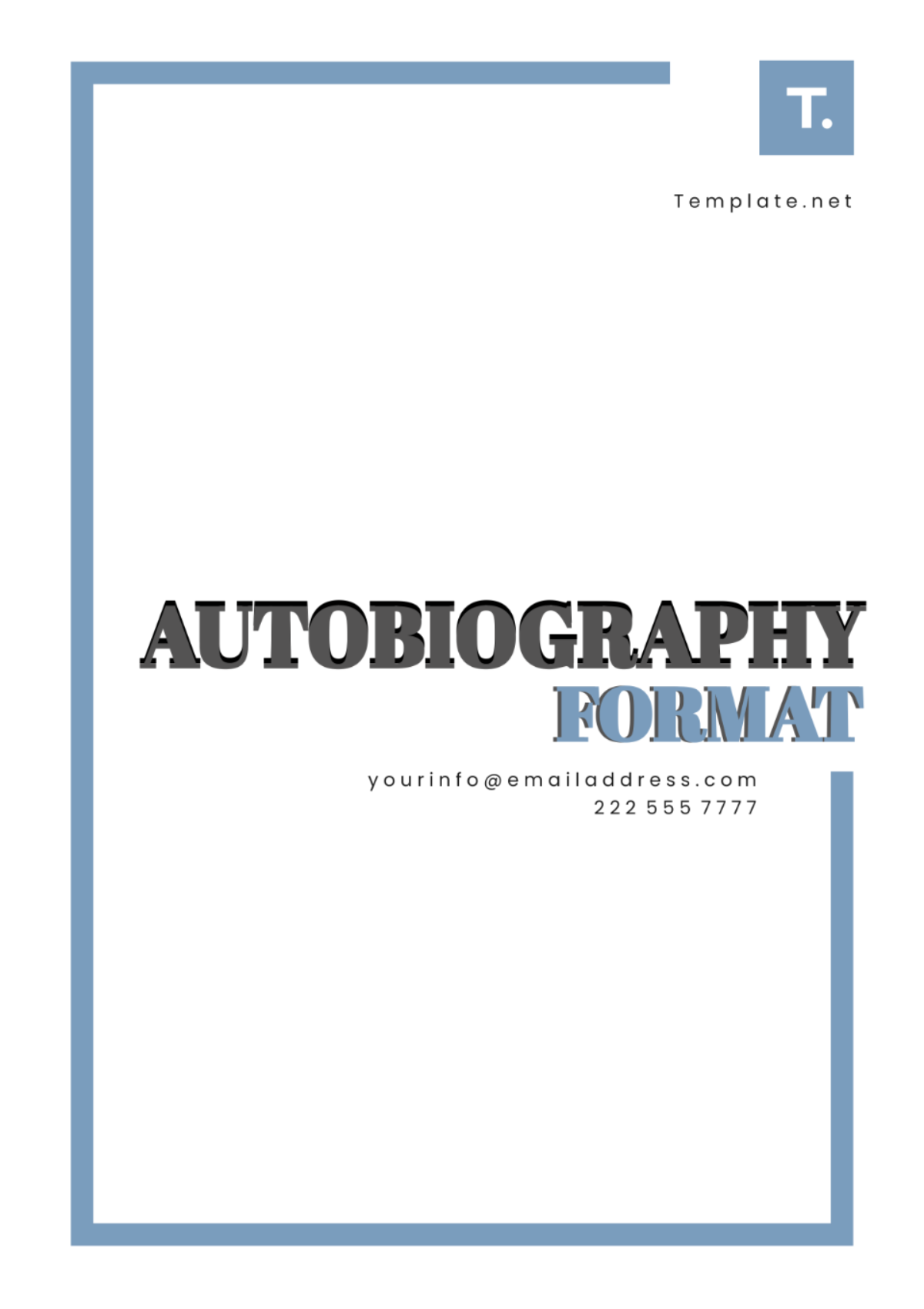 Free Autobiography Format Template