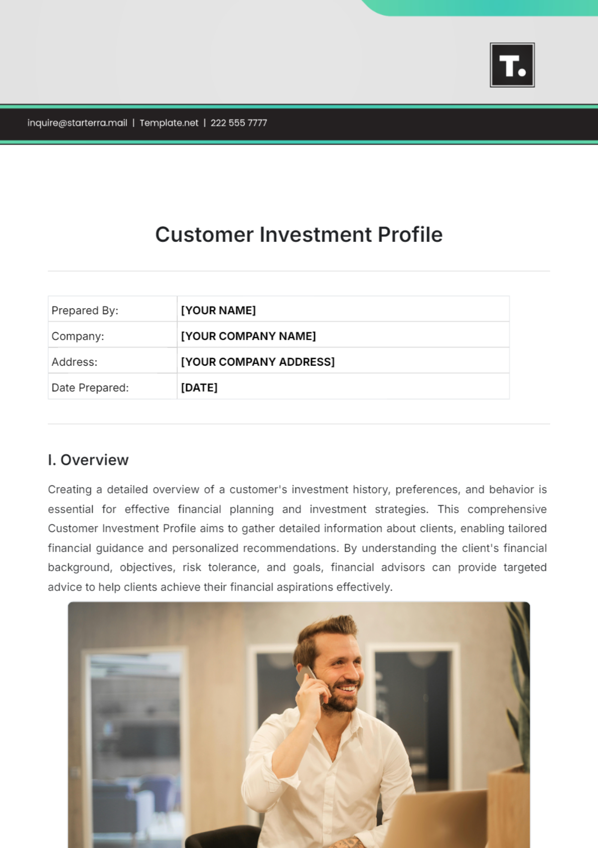 Customer Investment Profile Template - Edit Online & Download