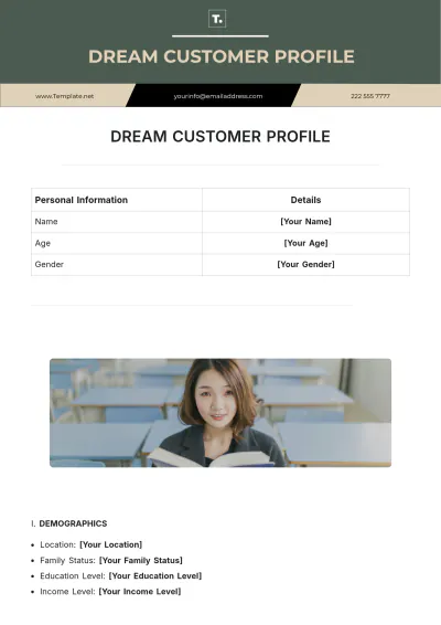 Free Dream Customer Profile Template to Edit Online