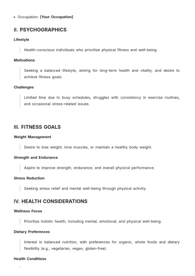 Free Dream Customer Profile Template to Edit Online