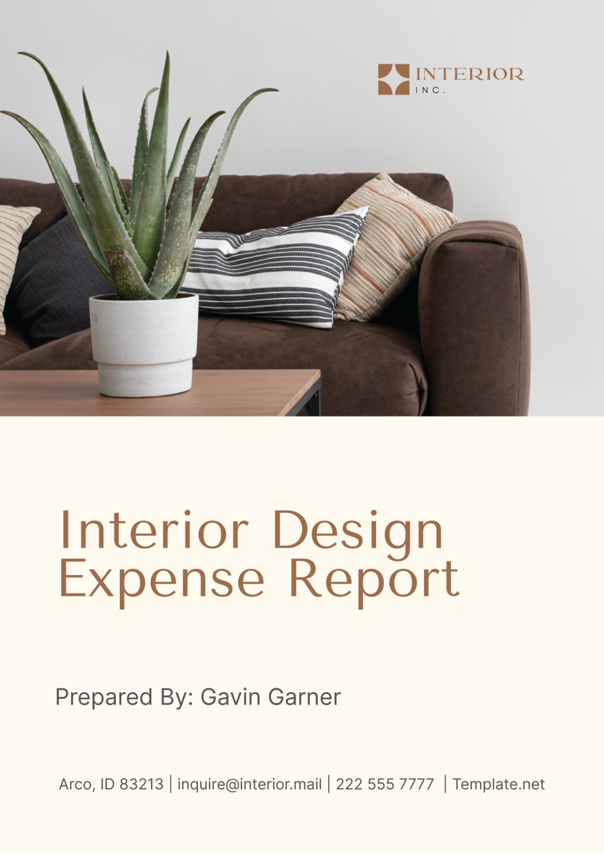 Interior Design Expense Report Template