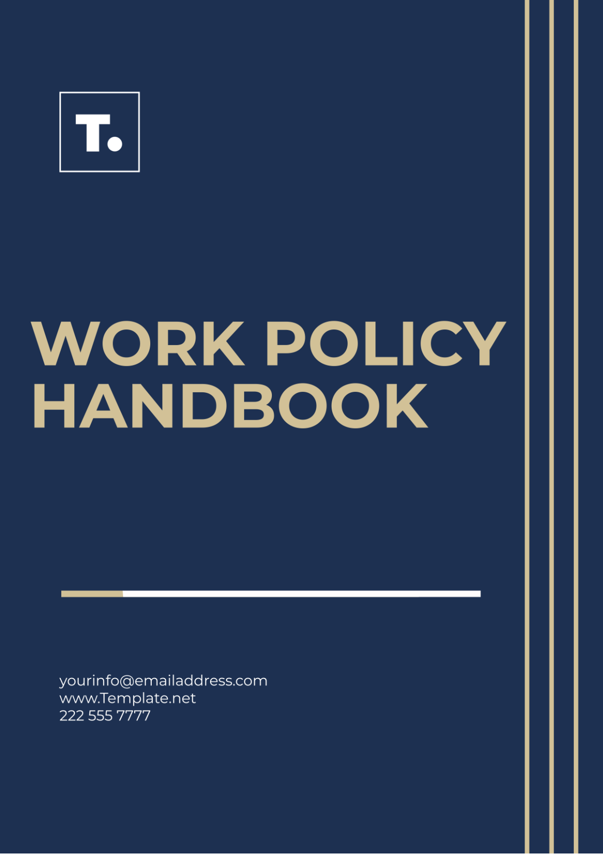 Free Work Policy Handbook Template