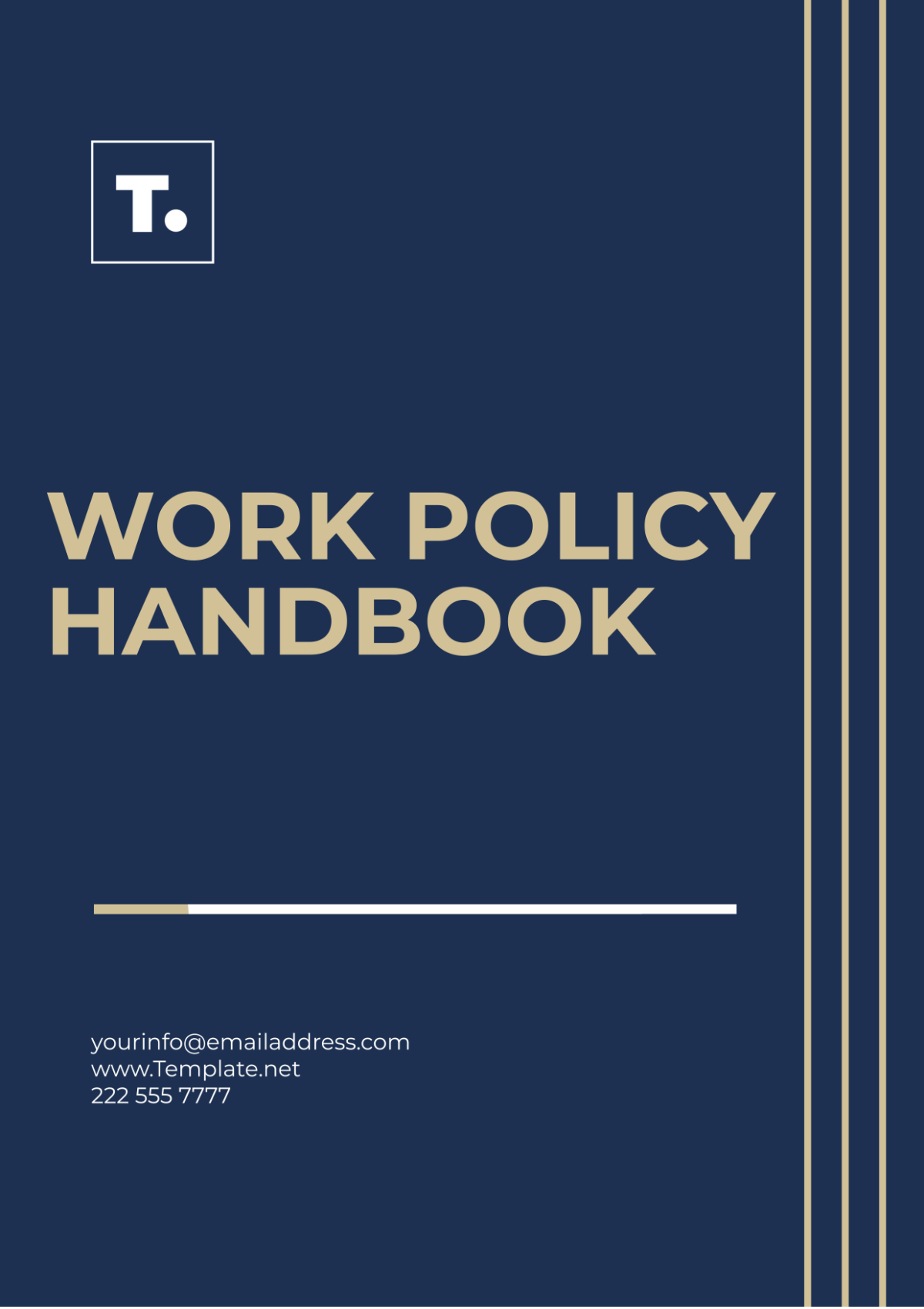 Work Policy Handbook Template - Edit Online & Download