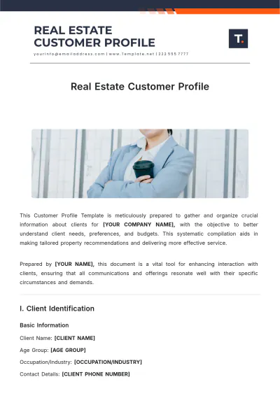 Free Real Estate Customer Profile Template to Edit Online