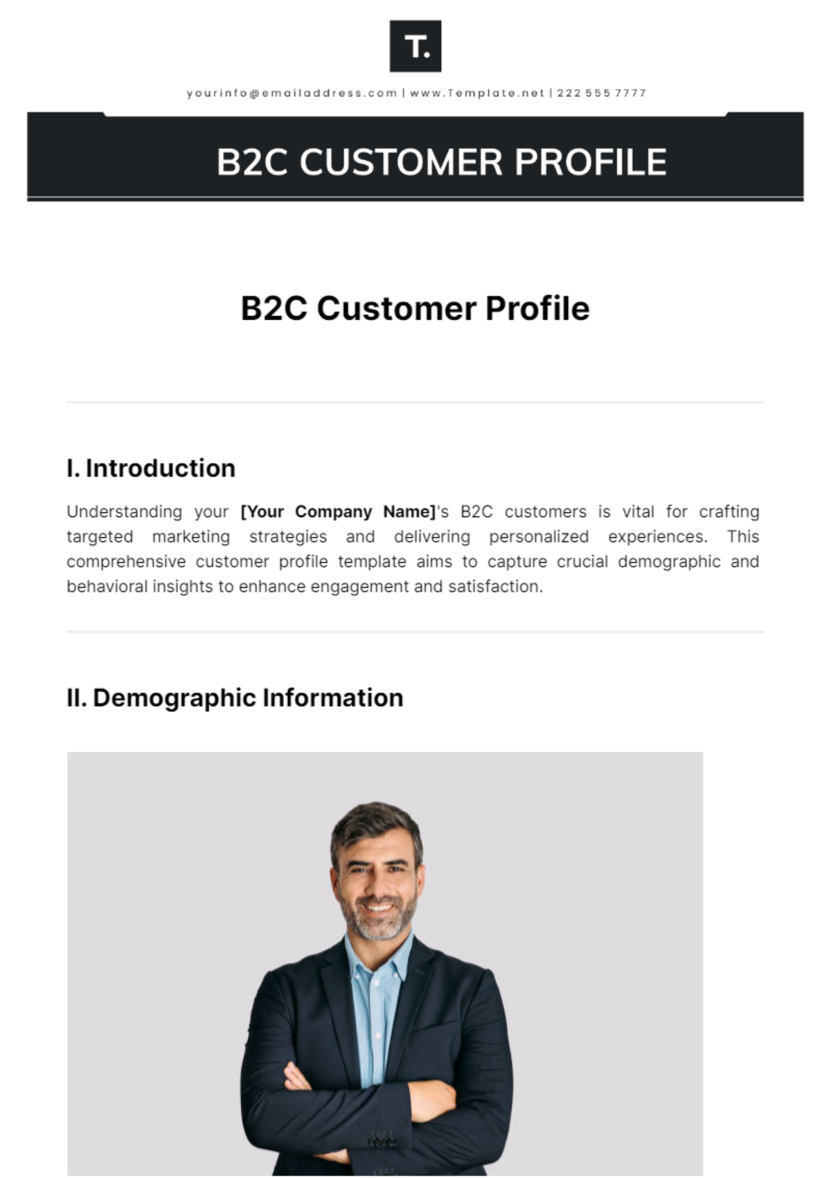 B2C Customer Profile Template