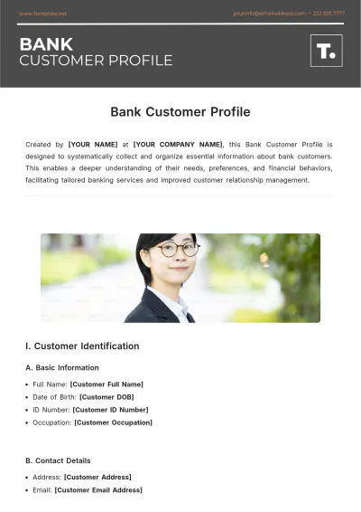 Free Bank Customer Profile Template to Edit Online