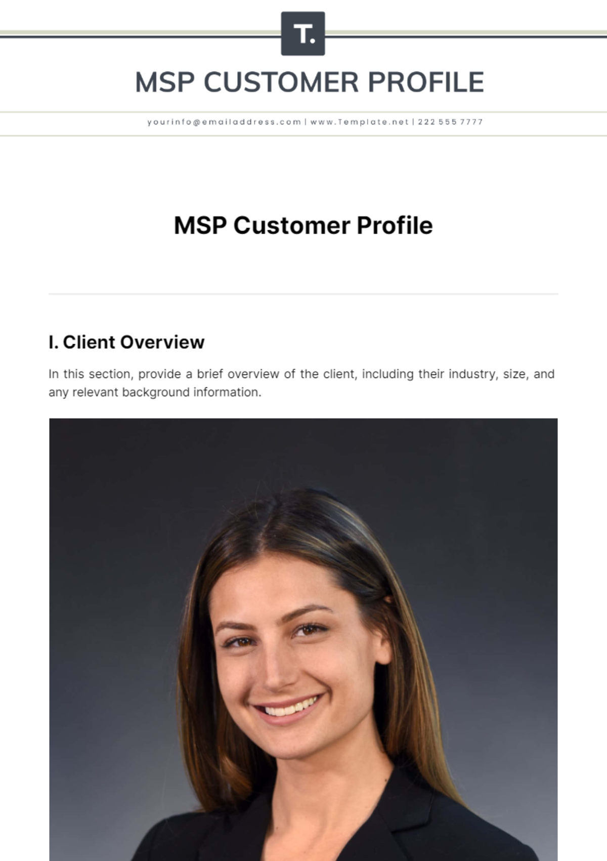 MSP Customer Profile Template