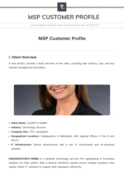 Free MSP Customer Profile Template to Edit Online