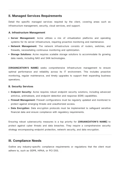 Free MSP Customer Profile Template to Edit Online