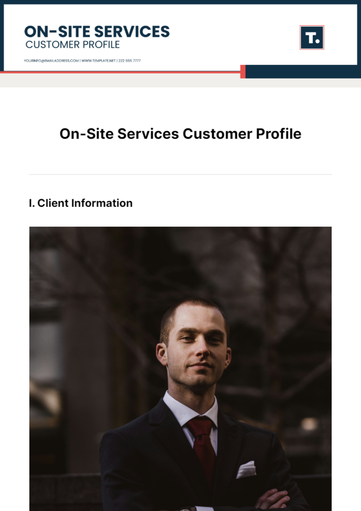 On-Site Services Customer Profile Template