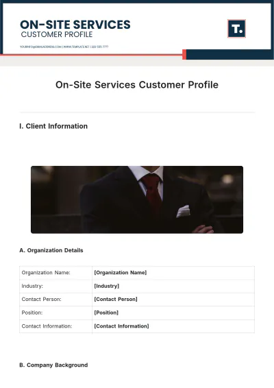 Free On-Site Services Customer Profile Template to Edit Online