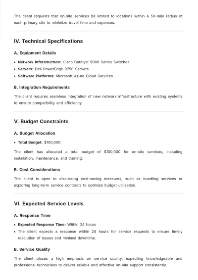 Free On-Site Services Customer Profile Template to Edit Online