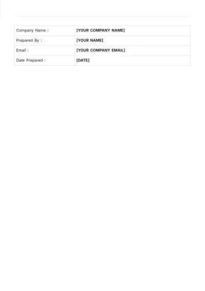 Free On-Site Services Customer Profile Template to Edit Online