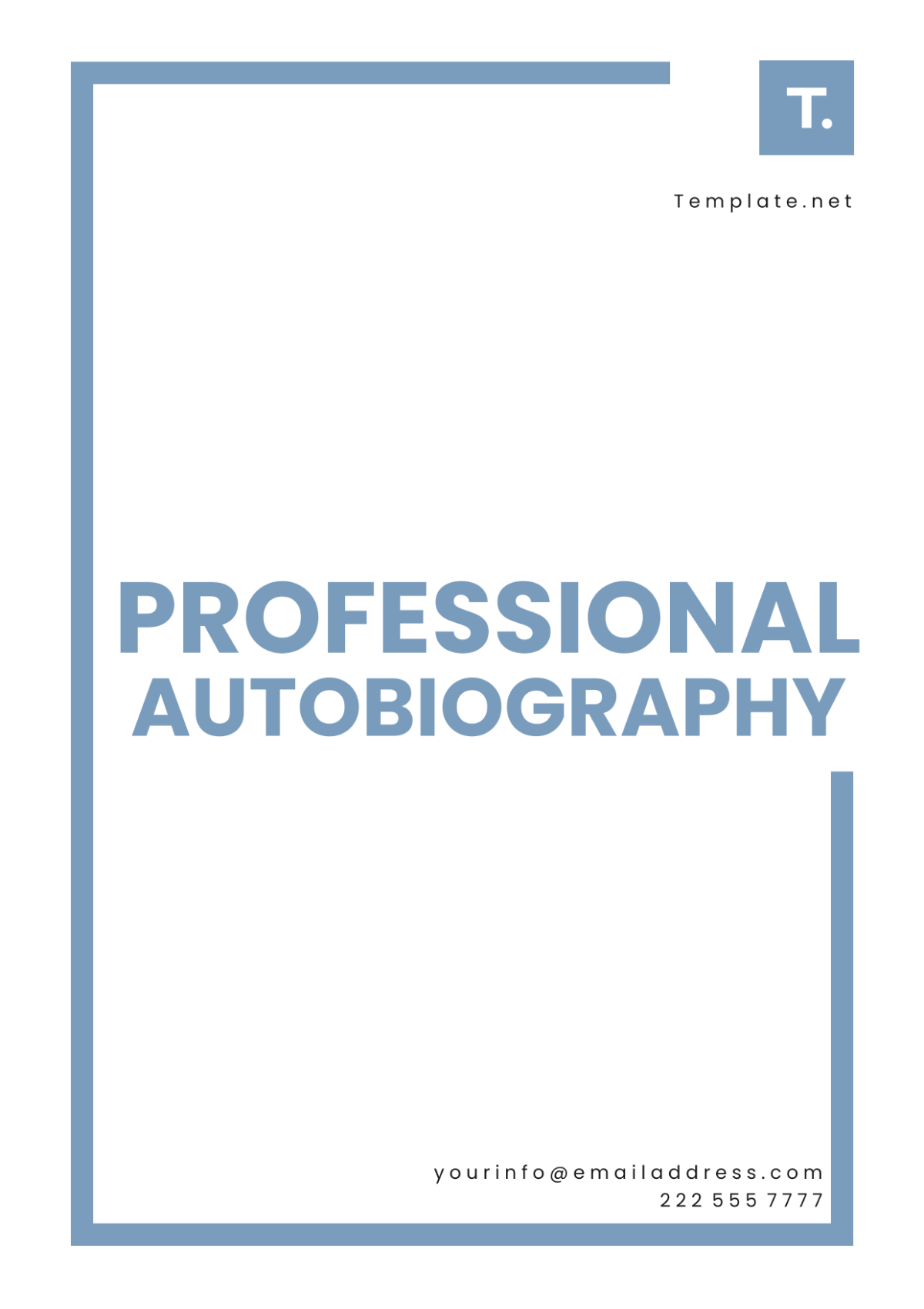Free Professional Autobiography Template