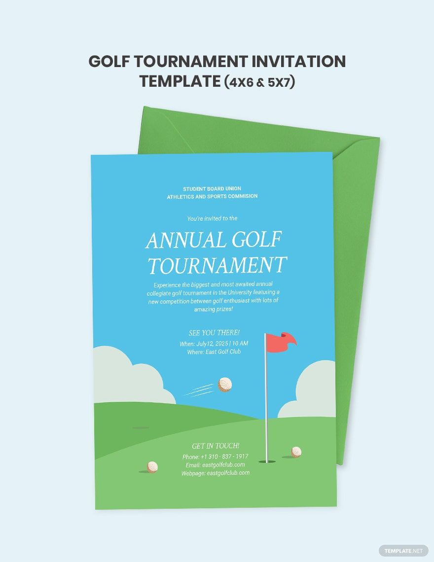 Annual Golf Tournament Invitation Template